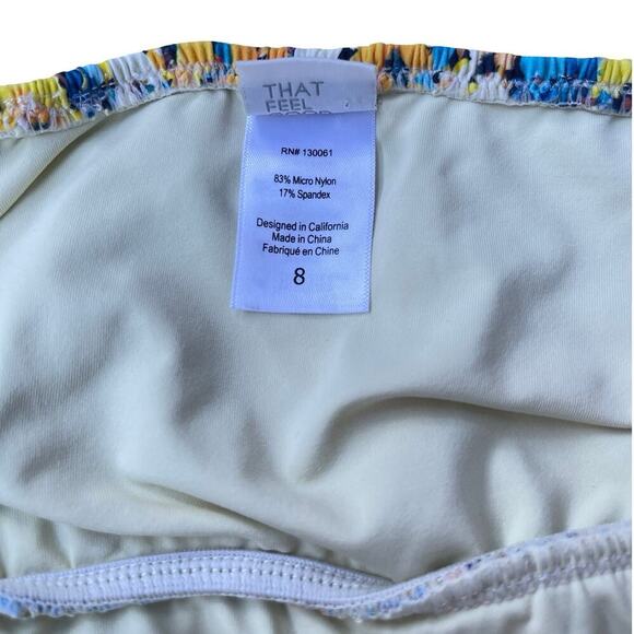 L*Space Marilyn One-Piece Swimsuit Daisy Diamond Puff Sleeves Smocked - Size 8 - Picture 15 of 16